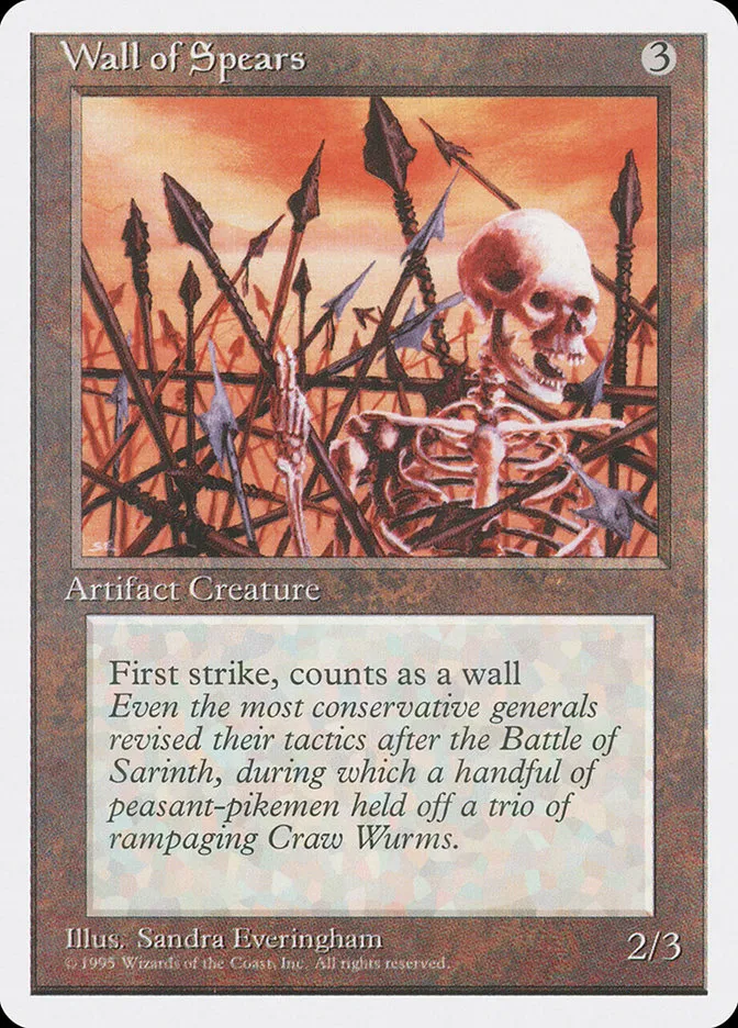 1995 Fourth Edition Wall of Spears common #356 common card image