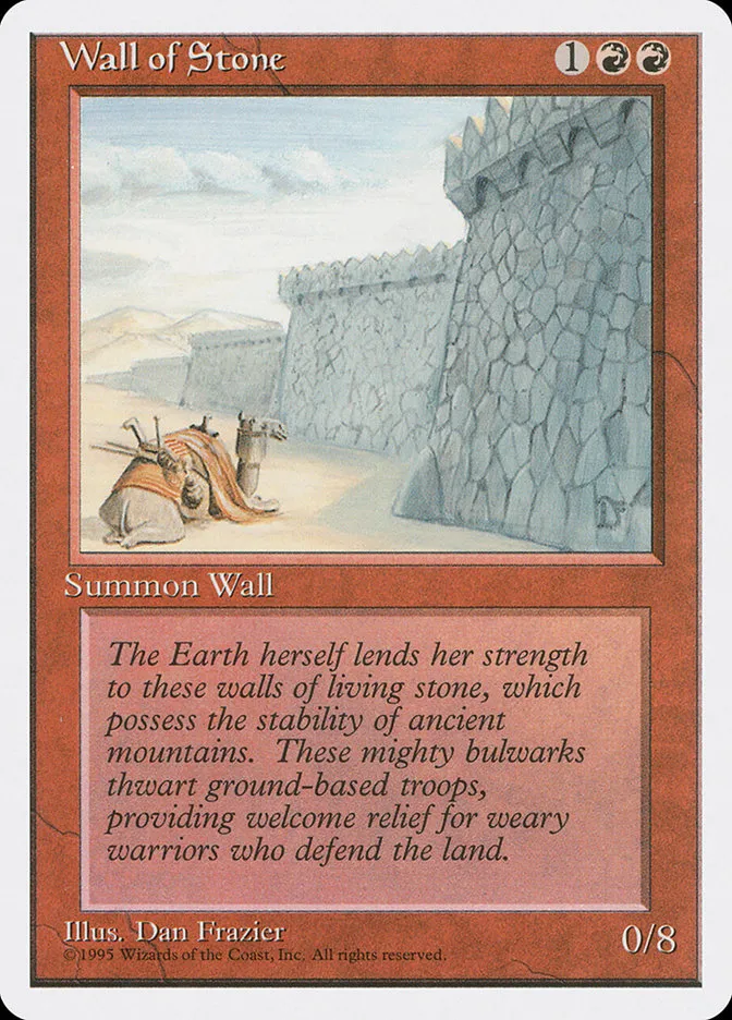 1995 Fourth Edition Wall of Stone uncommon #231 uncommon card image