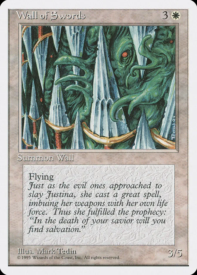 1995 Fourth Edition Wall of Swords uncommon #55 uncommon card image