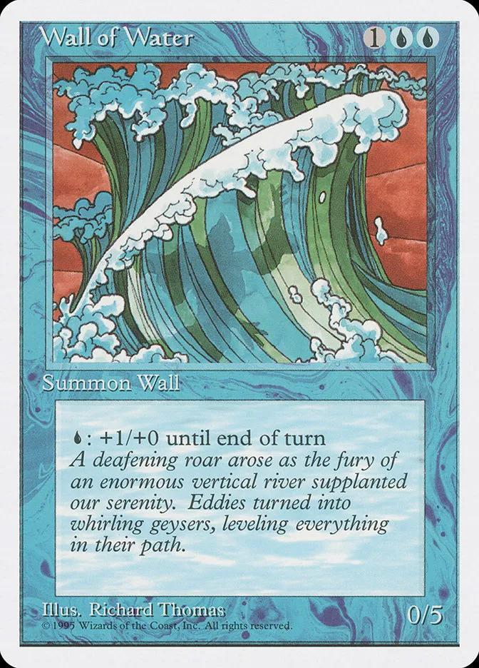 1995 Fourth Edition Wall of Water uncommon #114 uncommon card image