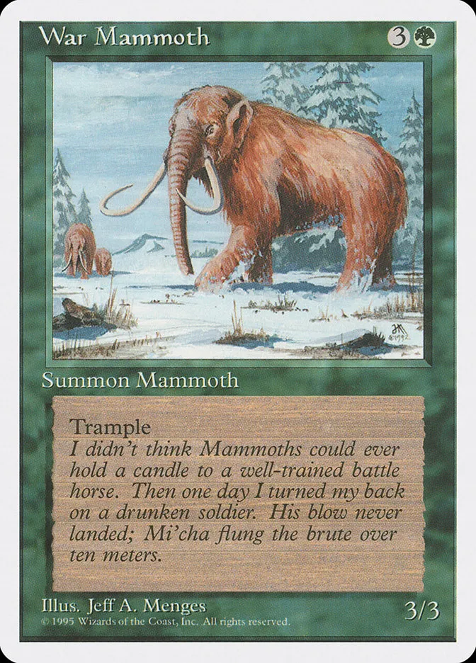 1995 Fourth Edition War Mammoth common #286 common card image