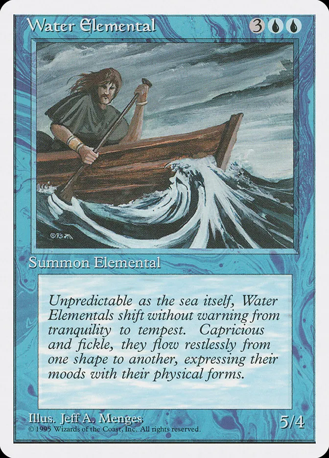 1995 Fourth Edition Water Elemental uncommon #115 uncommon card image