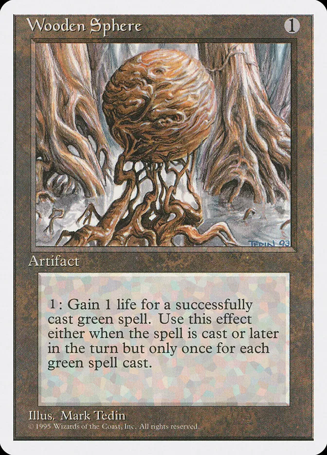 1995 Fourth Edition Wooden Sphere uncommon #359 uncommon card image