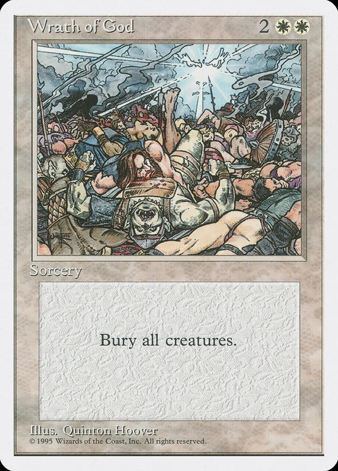 1995 Fourth Edition Wrath of God rare #58 rare card image