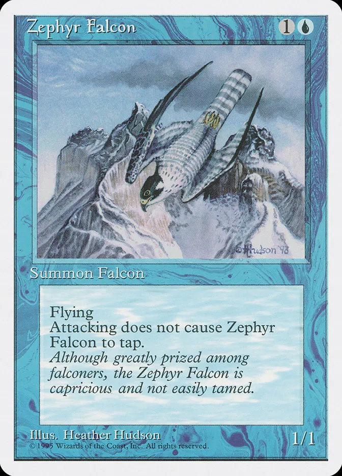 1995 Fourth Edition Zephyr Falcon common #116 common card image