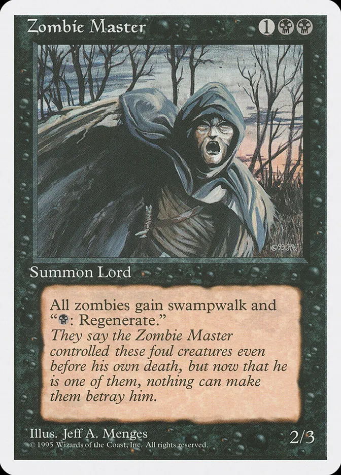 1995 Fourth Edition Zombie Master rare #174 rare card image