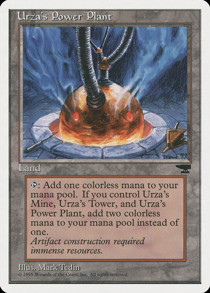 1995 Chronicles Urza's Power Plant #115d uncommon card image