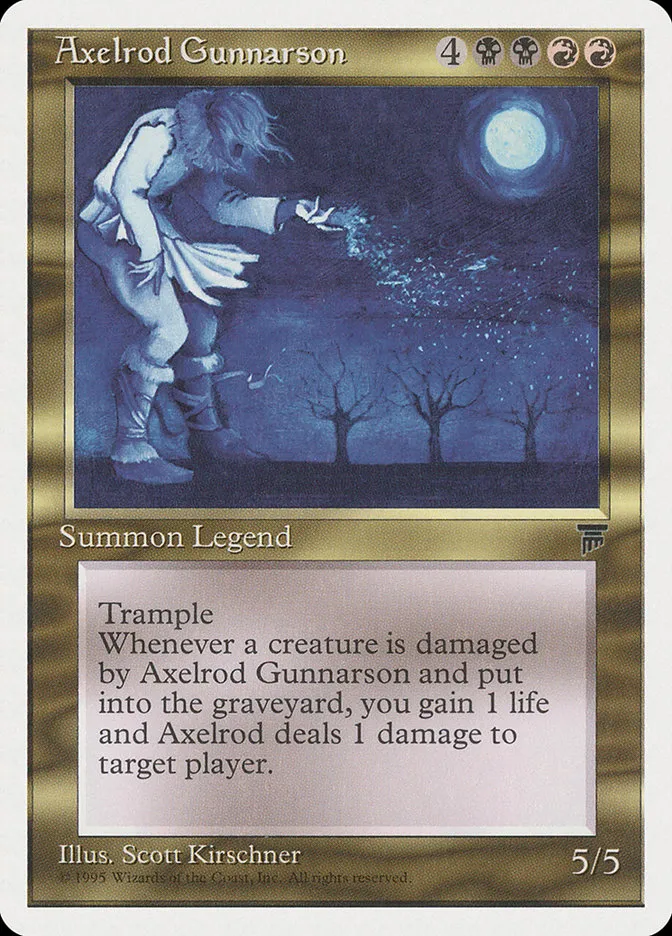 1995 Chronicles Axelrod Gunnarson rare #72 rare card image