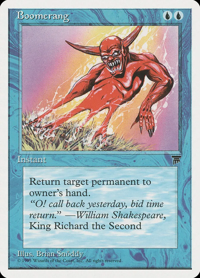 1995 Chronicles Boomerang common #16 common card image