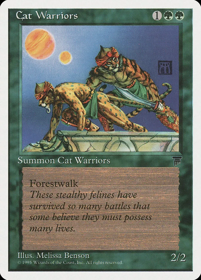 1995 Chronicles Cat Warriors common #58 common card image