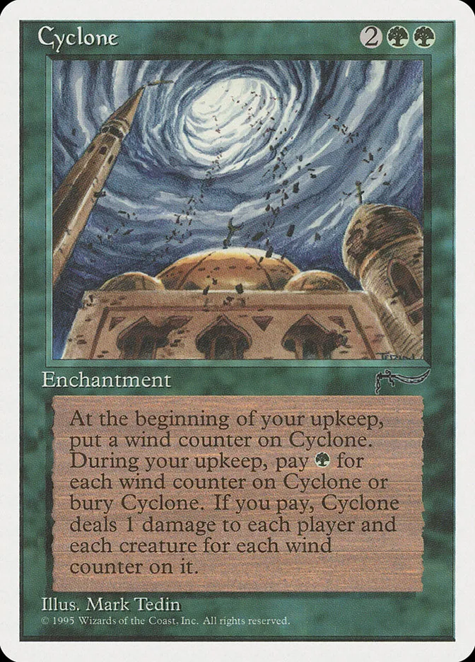 1995 Chronicles Cyclone rare #62 rare card image