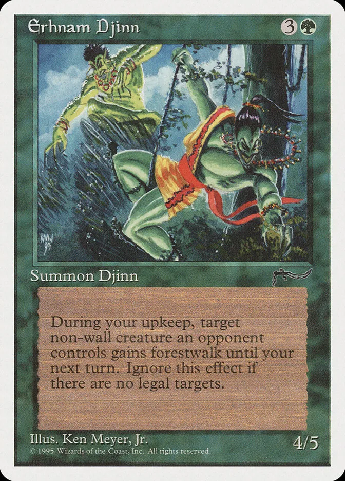 1995 Chronicles Erhnam Djinn uncommon #64 uncommon card image
