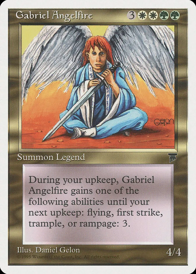 1995 Chronicles Gabriel Angelfire rare #76 rare card image