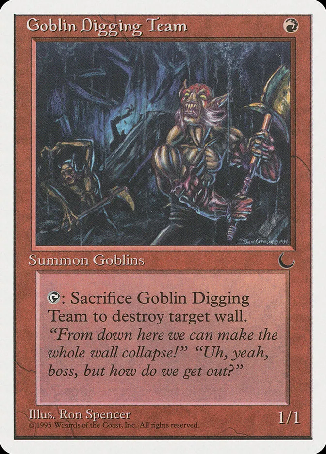 1995 Chronicles Goblin Digging Team common #49 common card image