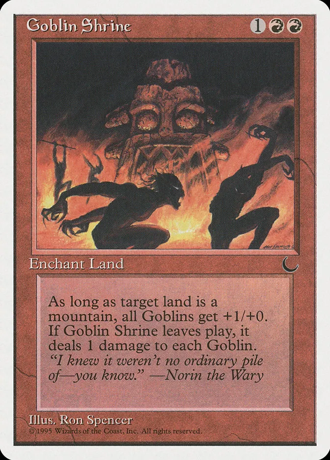 1995 Chronicles Goblin Shrine common #50 common card image