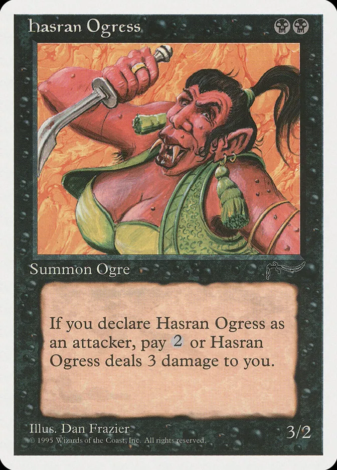 1995 Chronicles Hasran Ogress common #34 common card image