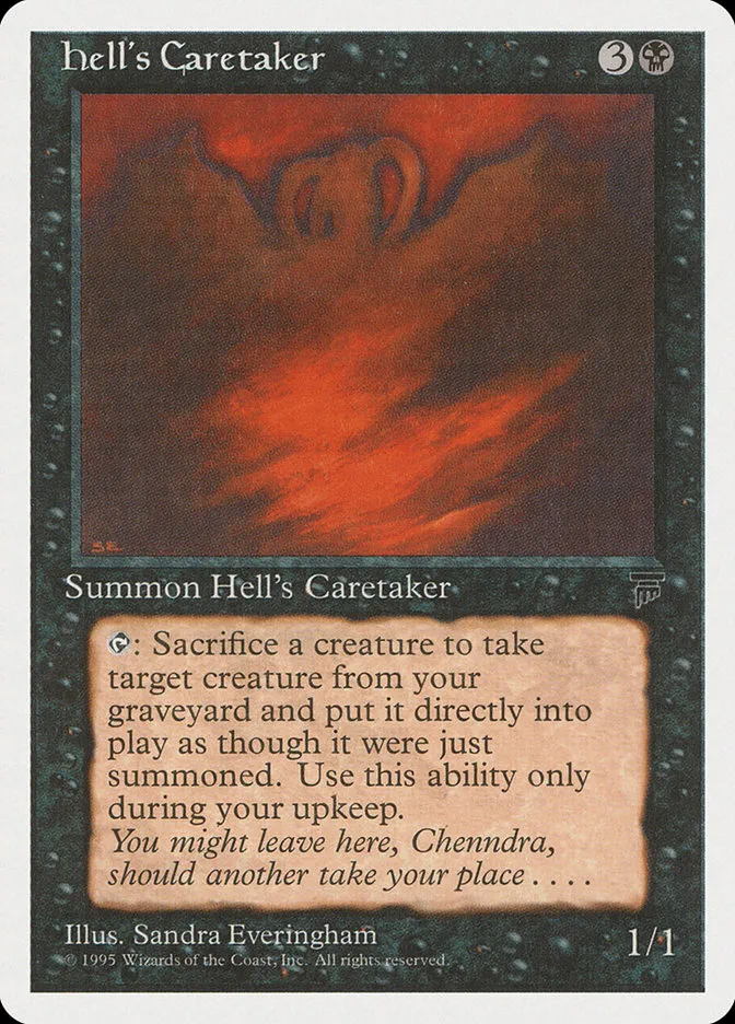 1995 Chronicles Hell's Caretaker rare #35 rare card image