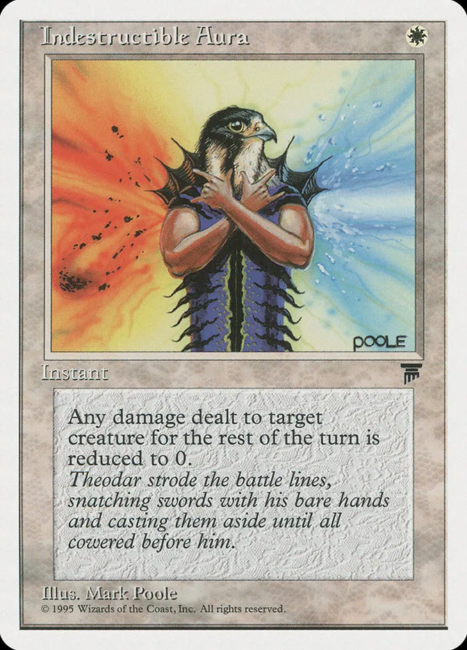 1995 Chronicles Indestructible Aura common #7 common card image