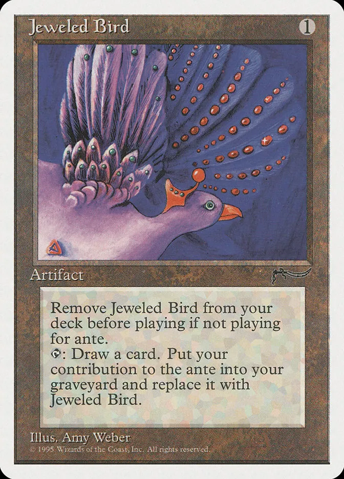 1995 Chronicles Jeweled Bird rare #102 rare card image