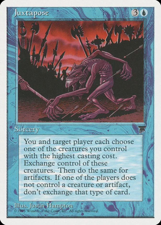 1995 Chronicles Juxtapose rare #22 rare card image