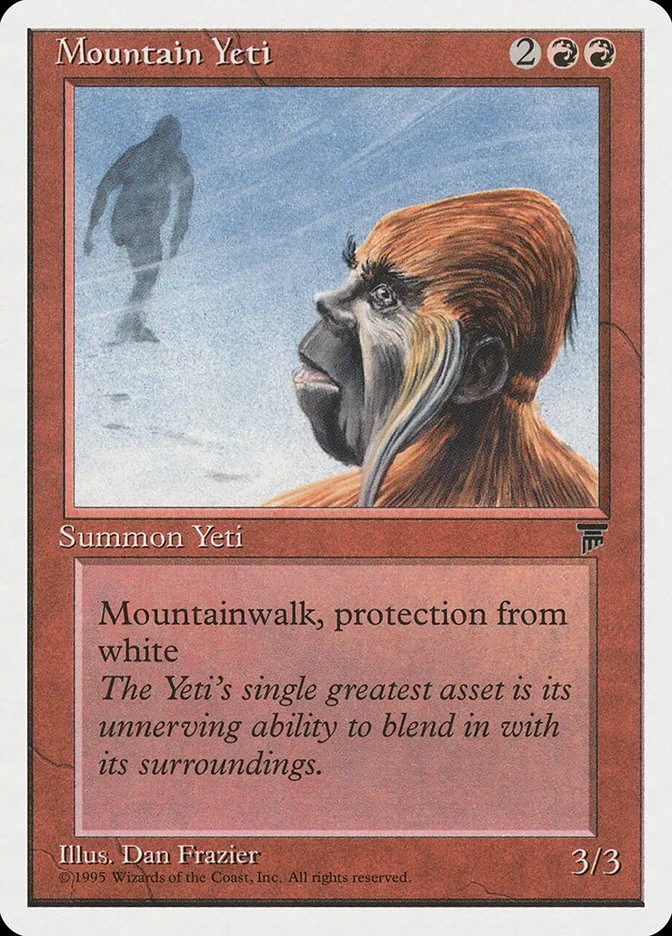 1995 Chronicles Mountain Yeti common #53 common card image
