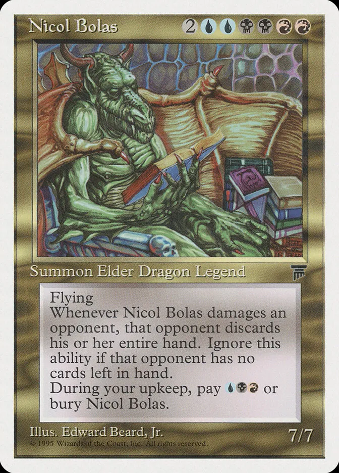 1995 Chronicles Nicol Bolas rare #81 rare card image