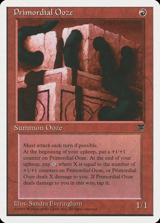 1995 Chronicles Primordial Ooze uncommon #54 uncommon card image