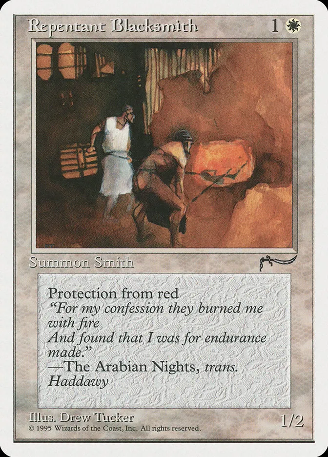 1995 Chronicles Repentant Blacksmith common #11 common card image