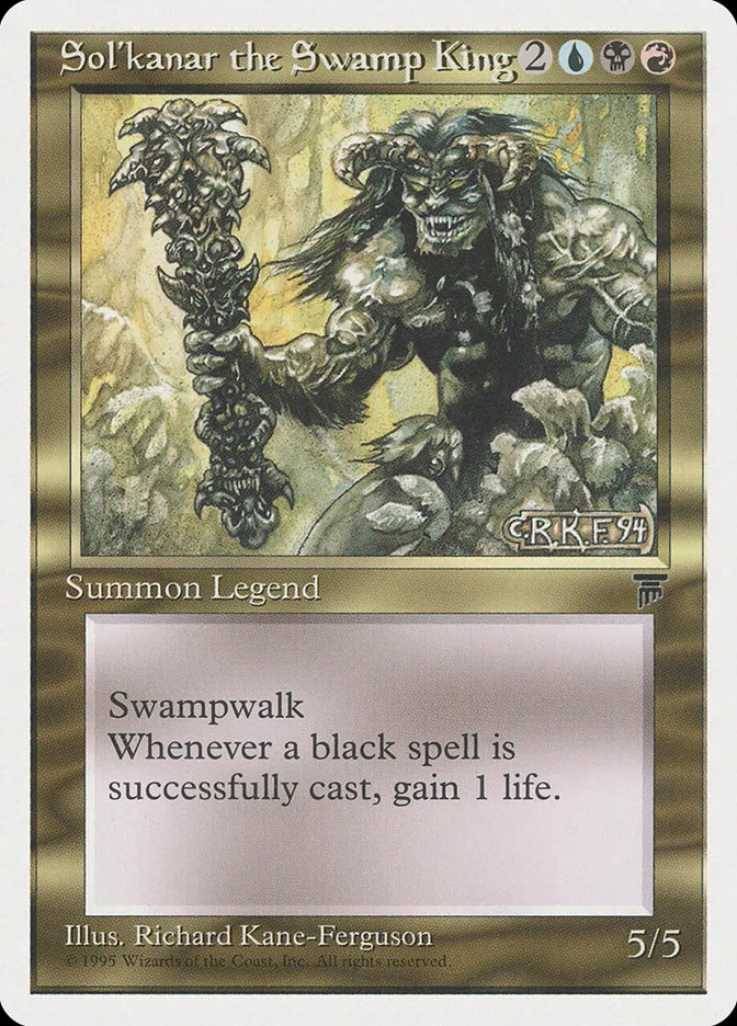 1995 Chronicles Sol'kanar the Swamp King rare #85 rare card image
