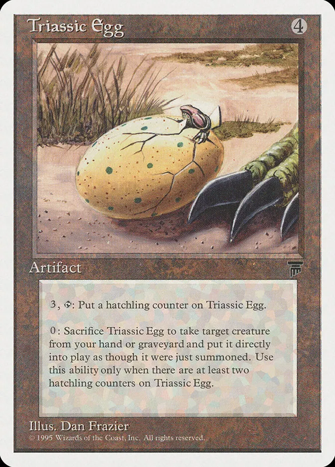 1995 Chronicles Triassic Egg rare #110 rare card image