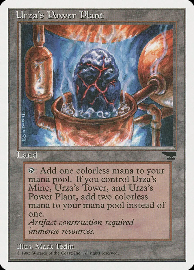 1995 Chronicles Urza's Power Plant [Alternate Art 2] uncommon #115a uncommon card image