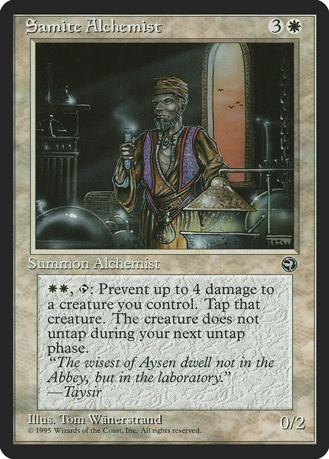 1995 Homelands Samite Alchemist common #13b common card image