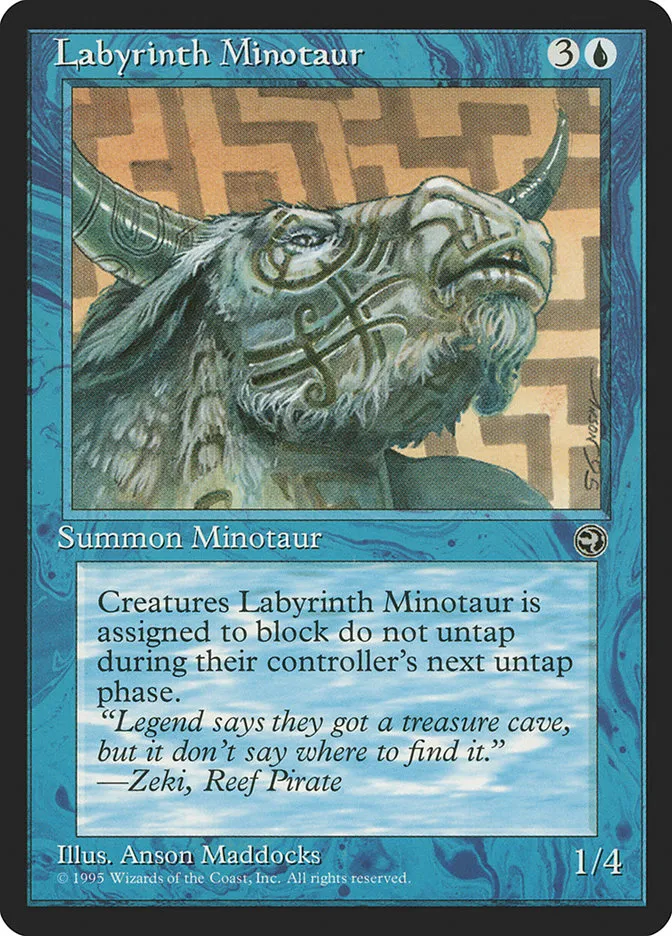 1995 Homelands Labyrinth Minotaur common #30b common card image