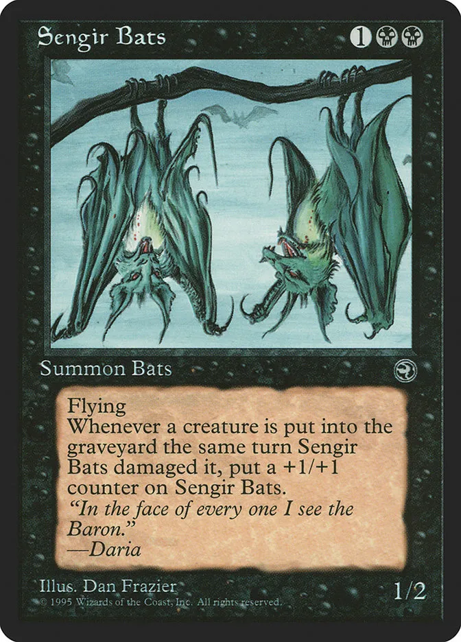 1995 Homelands Sengir Bats common #57b common card image