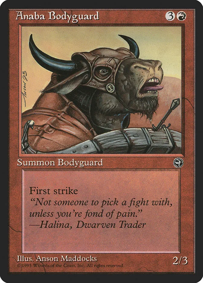 1995 Homelands Anaba Bodyguard common #66b common card image