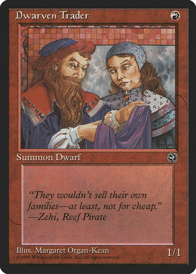 1995 Homelands Dwarven Trader common #72b common card image