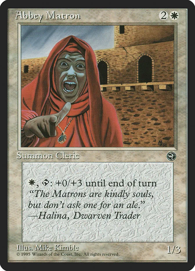 1995 Homelands Abbey Matron common #2a common card image
