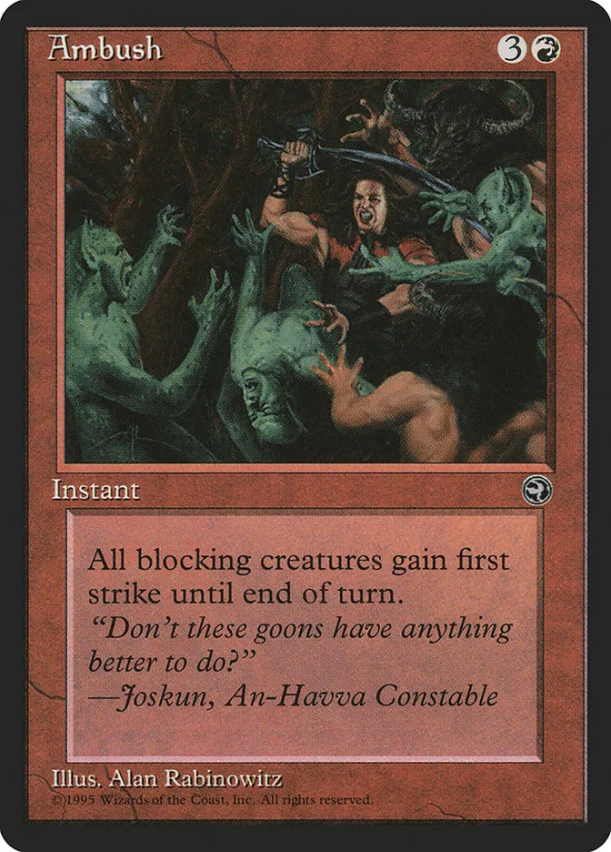 1995 Homelands Ambush common #62 common card image