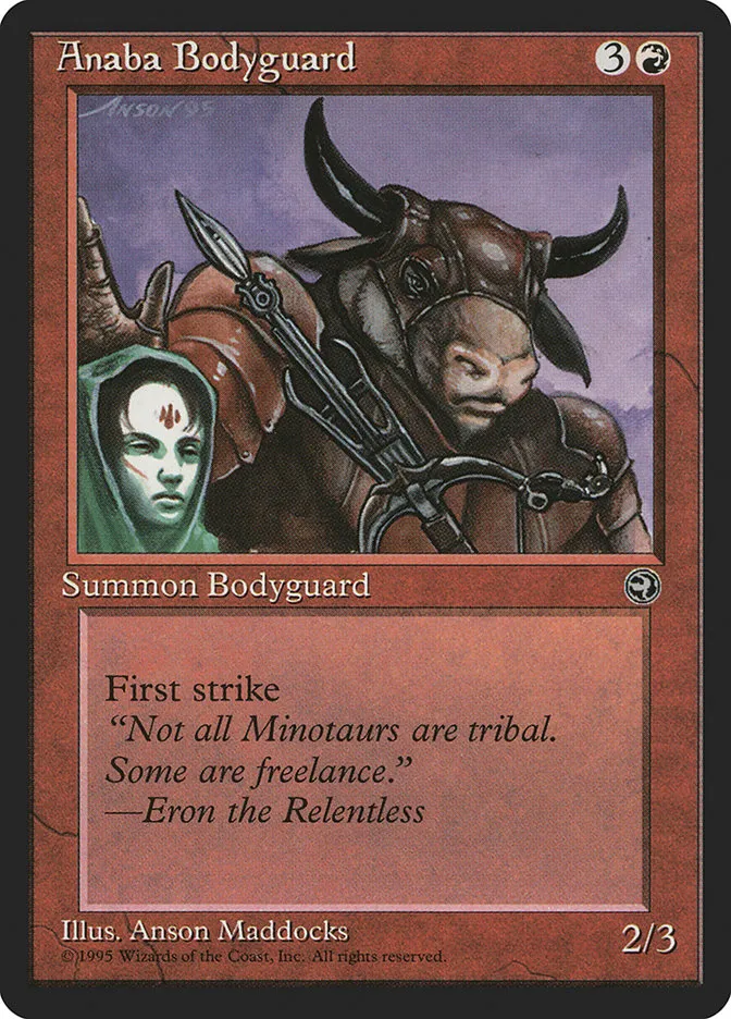 1995 Homelands Anaba Bodyguard common #66a common card image