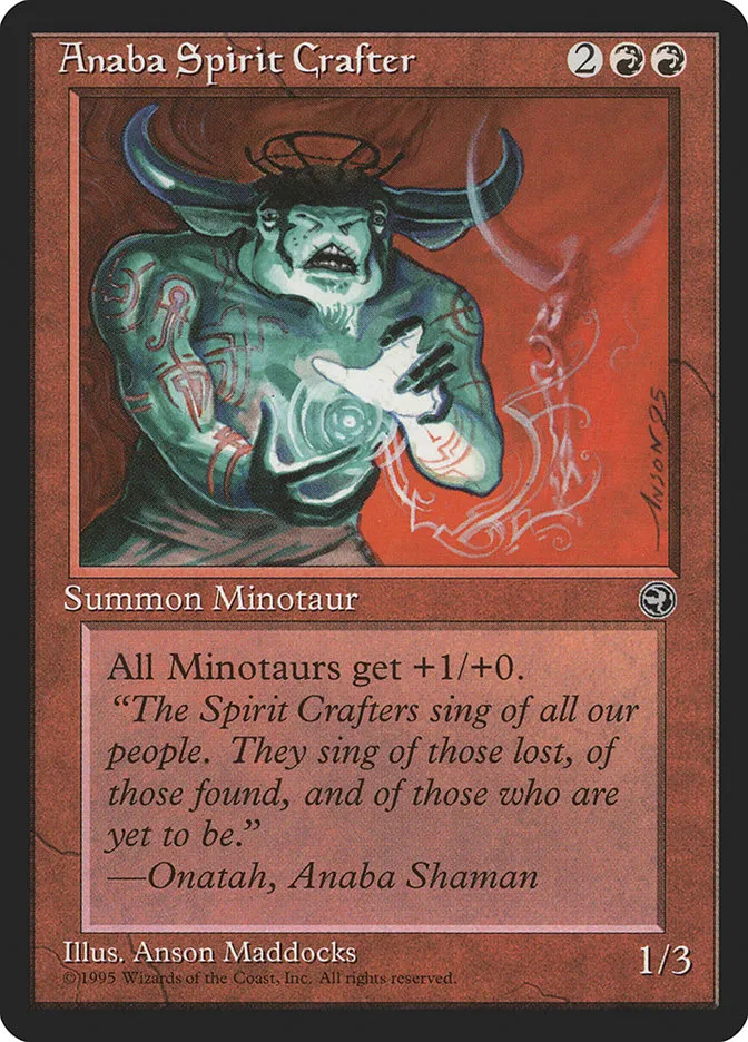 1995 Homelands Anaba Spirit Crafter rare #68 rare card image