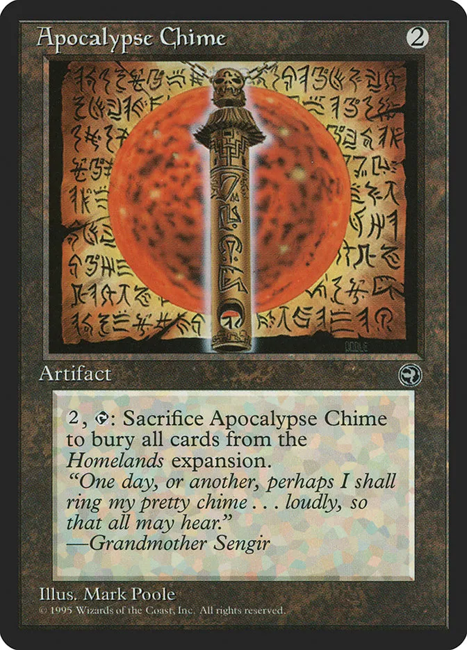 1995 Homelands Apocalypse Chime rare #101 rare card image