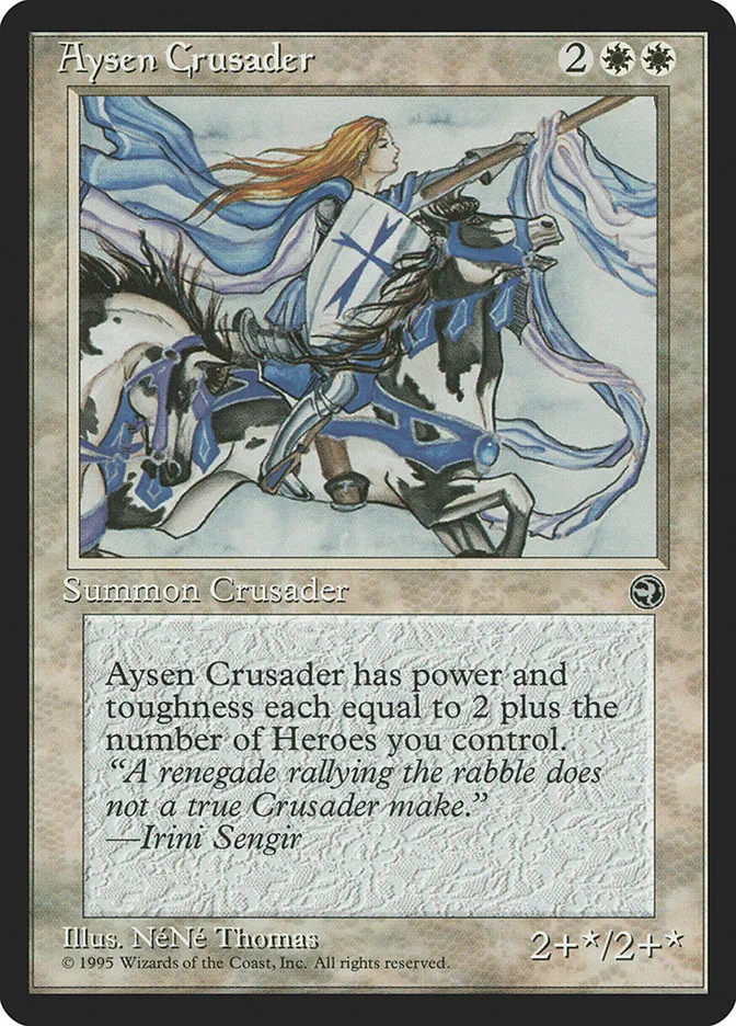 1995 Homelands Aysen Crusader rare #4 rare card image