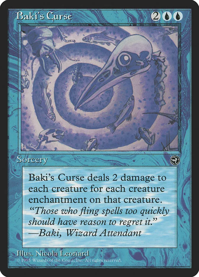1995 Homelands Baki's Curse rare #22 rare card image