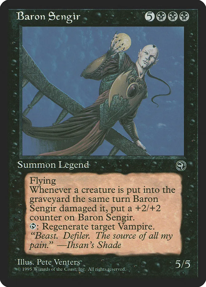 1995 Homelands Baron Sengir rare #41 rare card image