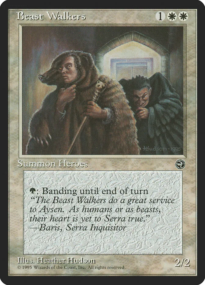 1995 Homelands Beast Walkers rare #6 rare card image