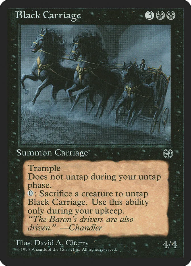 1995 Homelands Black Carriage rare #42 rare card image