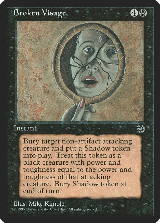 1995 Homelands Broken Visage rare #43 rare card image