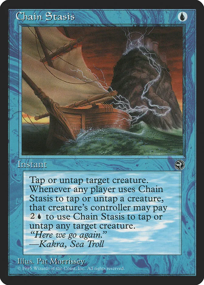 1995 Homelands Chain Stasis rare #23 rare card image