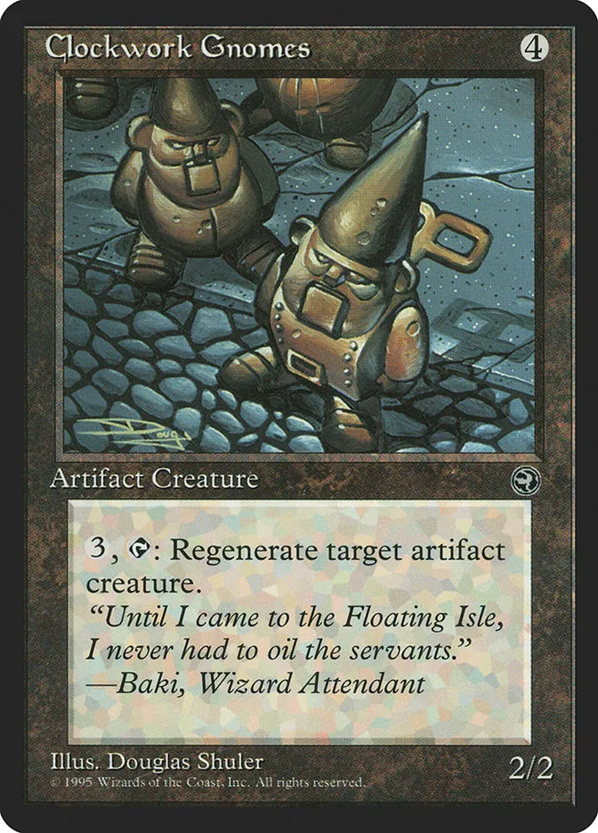 1995 Homelands Clockwork Gnomes common #102 common card image