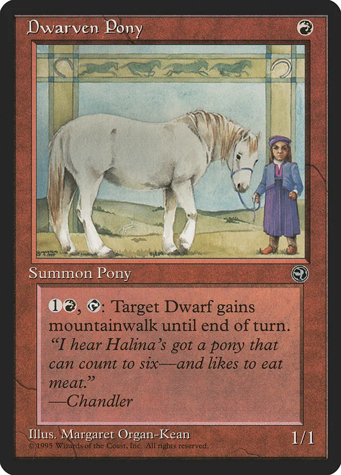 1995 Homelands Dwarven Pony rare #70 rare card image